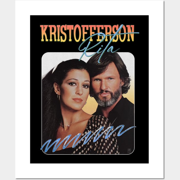 Vintage Aesthetic Kris Kristofferson & Rita 1980s Wall Art by Next And Stop